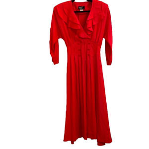 Dawn Joy Womens Dress Pink Fuchsia Corset Front Vintage 11-12